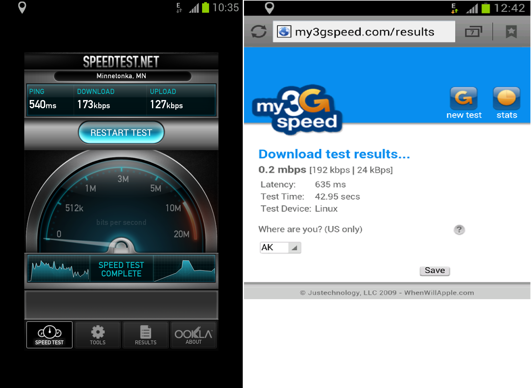 T-Mobile Speed Tests